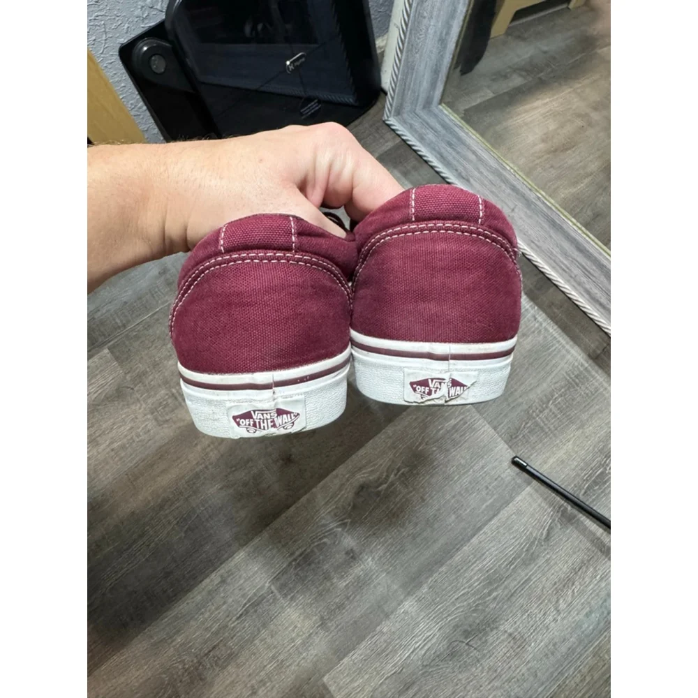 Vans Ward Mens Sneakers Port Royale Burgundy White Skate Shoes